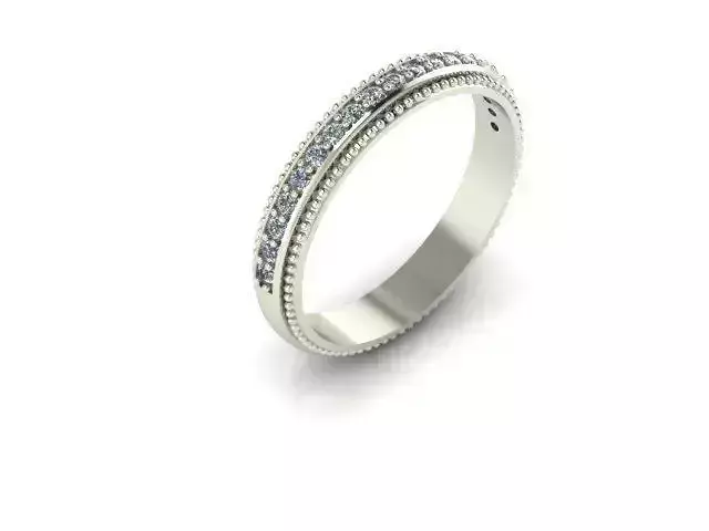 Wedding bands with spheres  and jems 