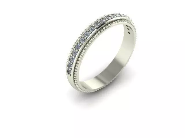 Wedding bands with spheres  and jems  3D print model_0