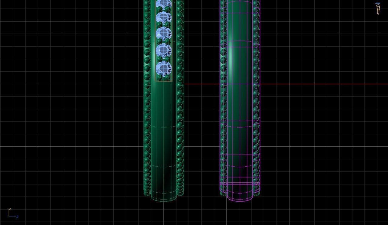 Wedding bands with spheres  and jems  3D print model_2