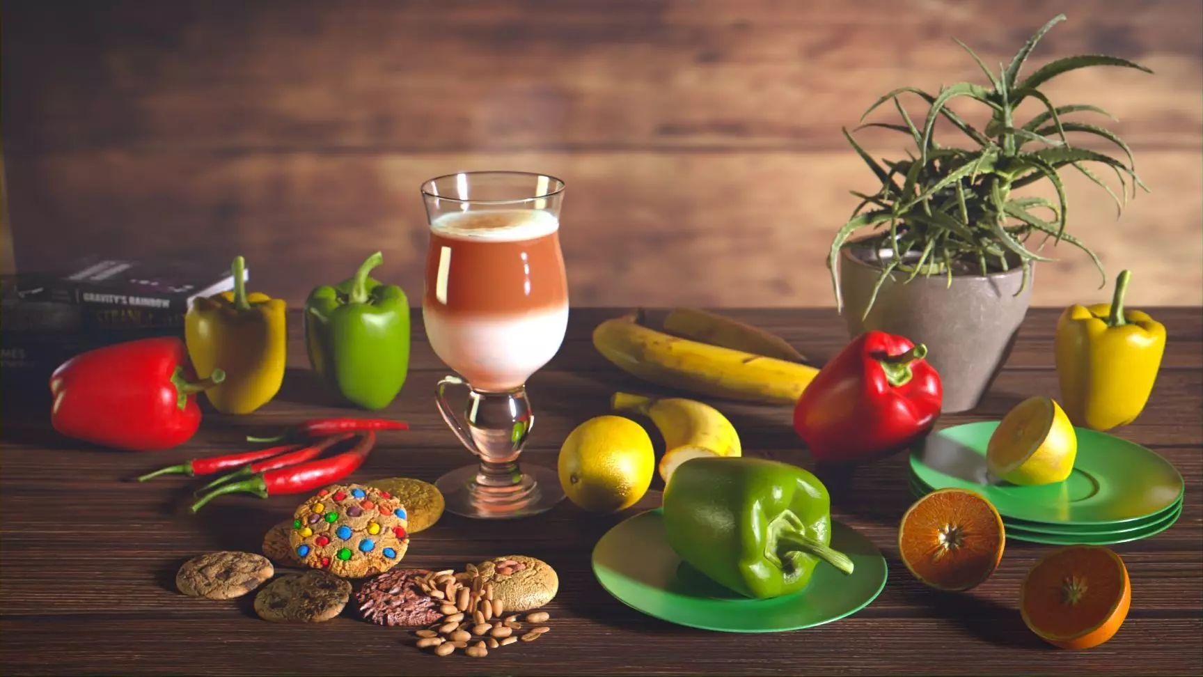 Coffe Table Pack Low-poly 3D model