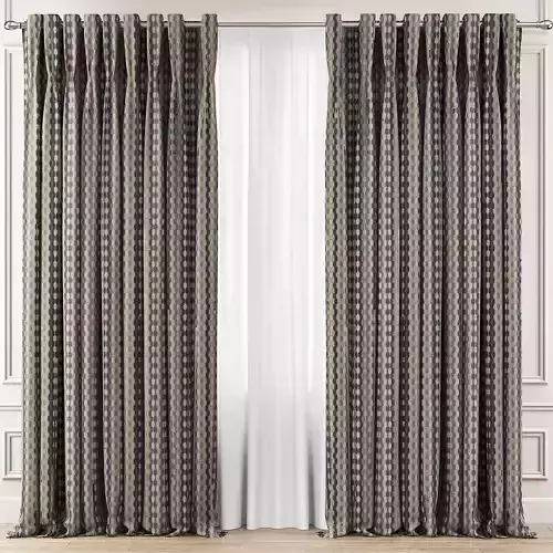 Curtains 3d model blackout