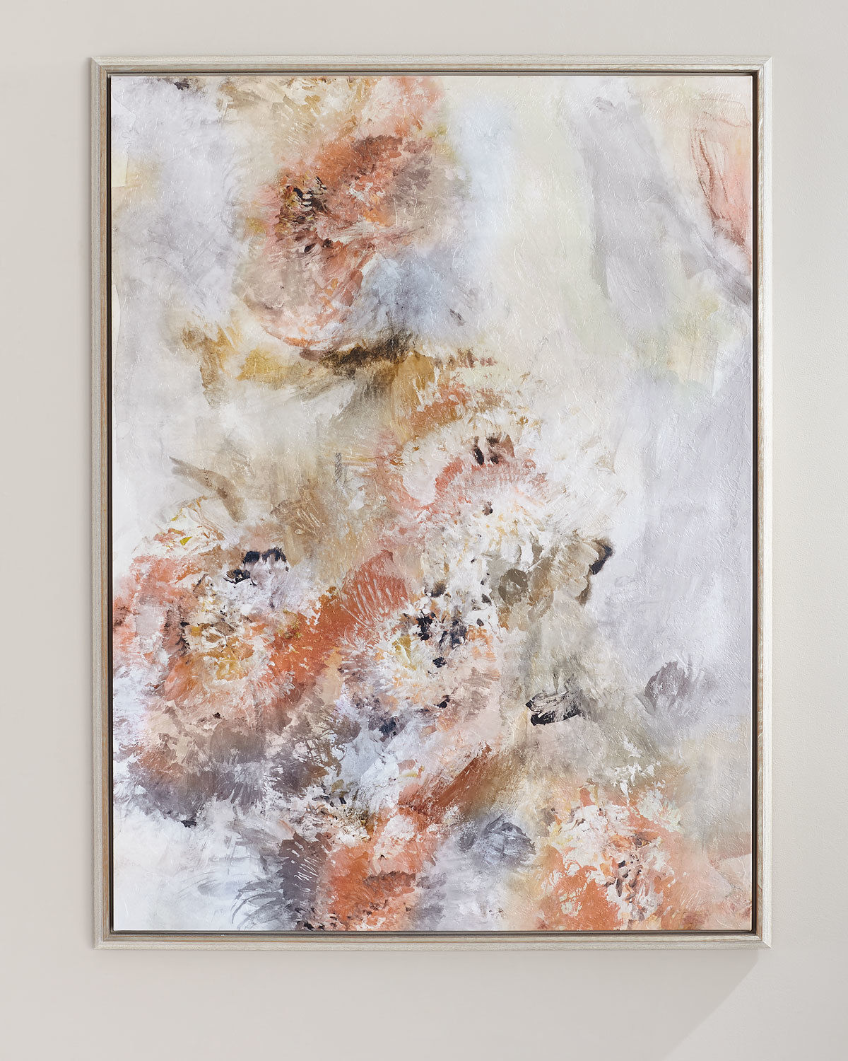 frames 3d model gold and abstract painting hanging on wall Low-poly 3D model_6