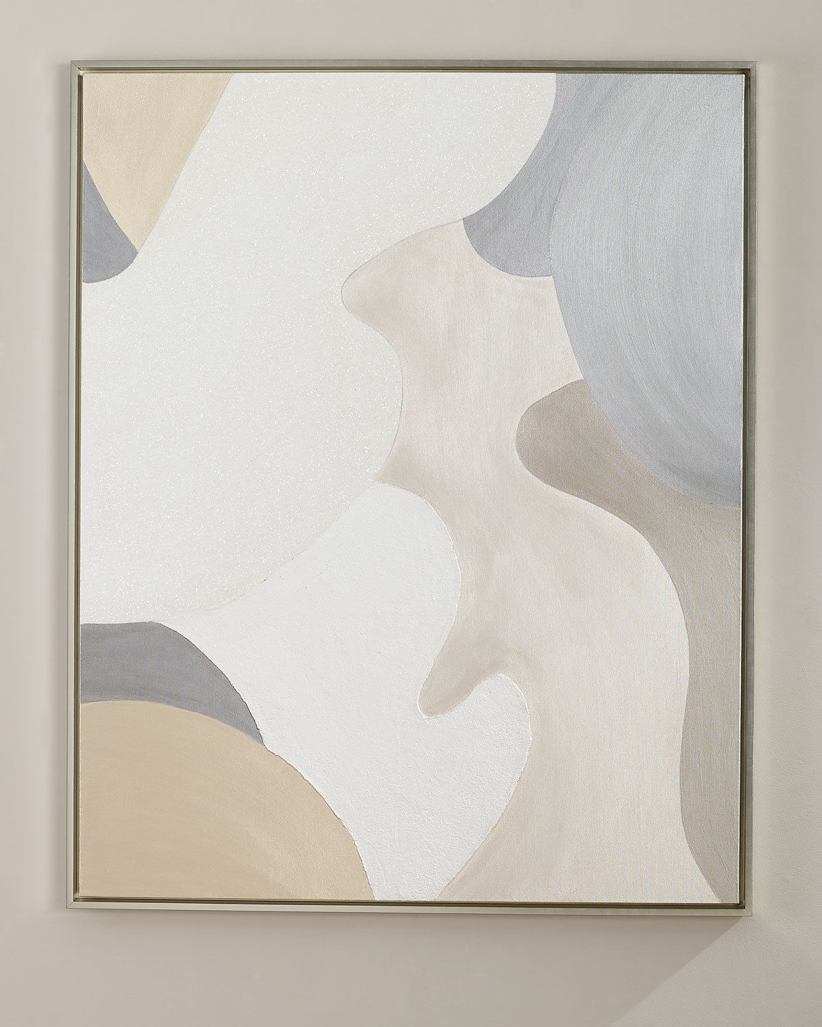 frames 3d model gold and abstract painting hanging on wall Low-poly 3D model_7