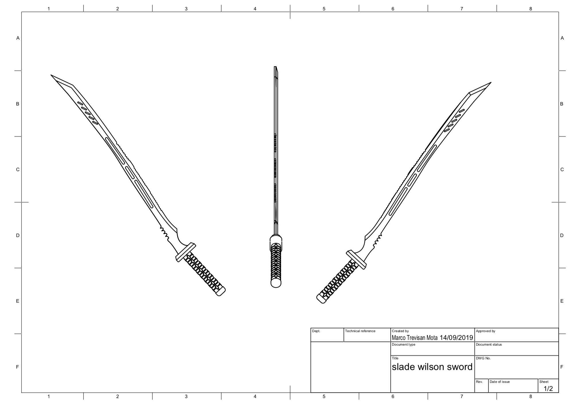 DEATHSTROKE SWORD 3D print model_2