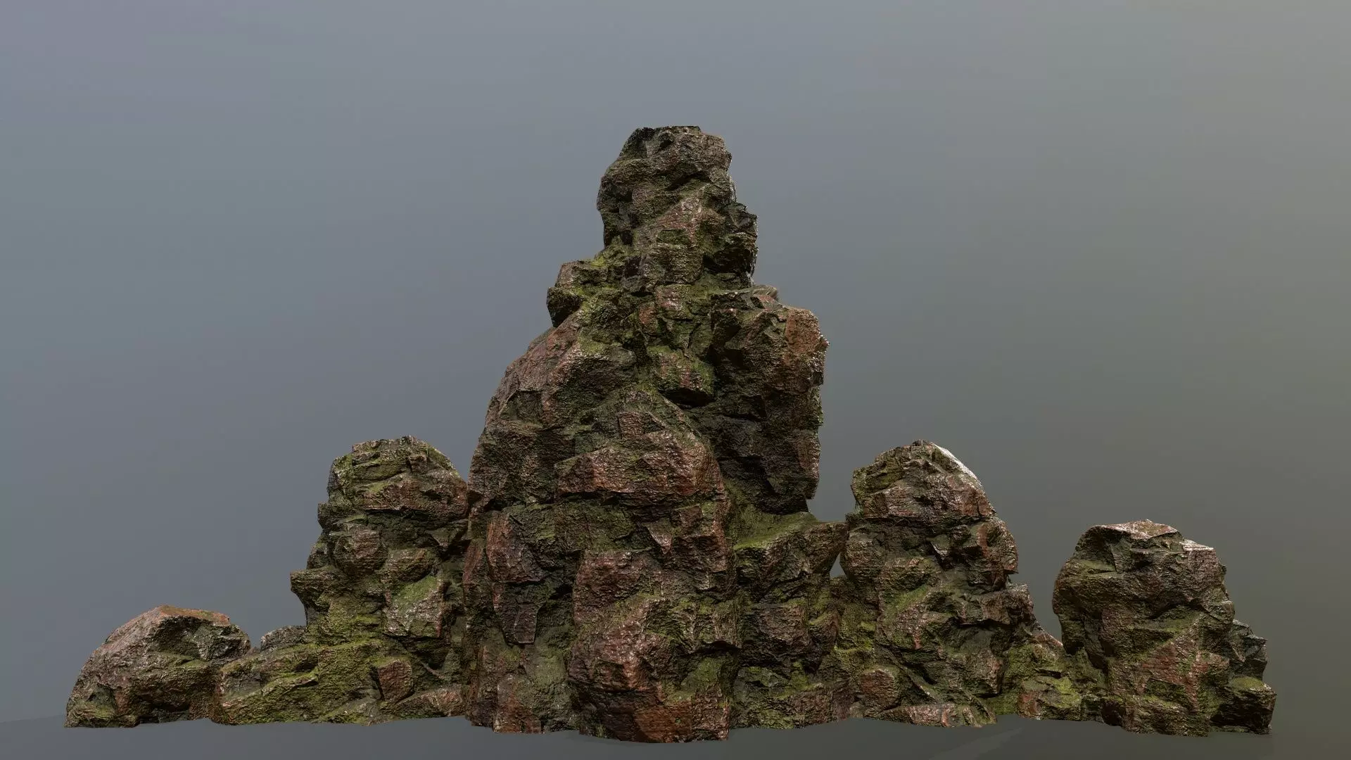 rocks rock Low-poly 3D model_0