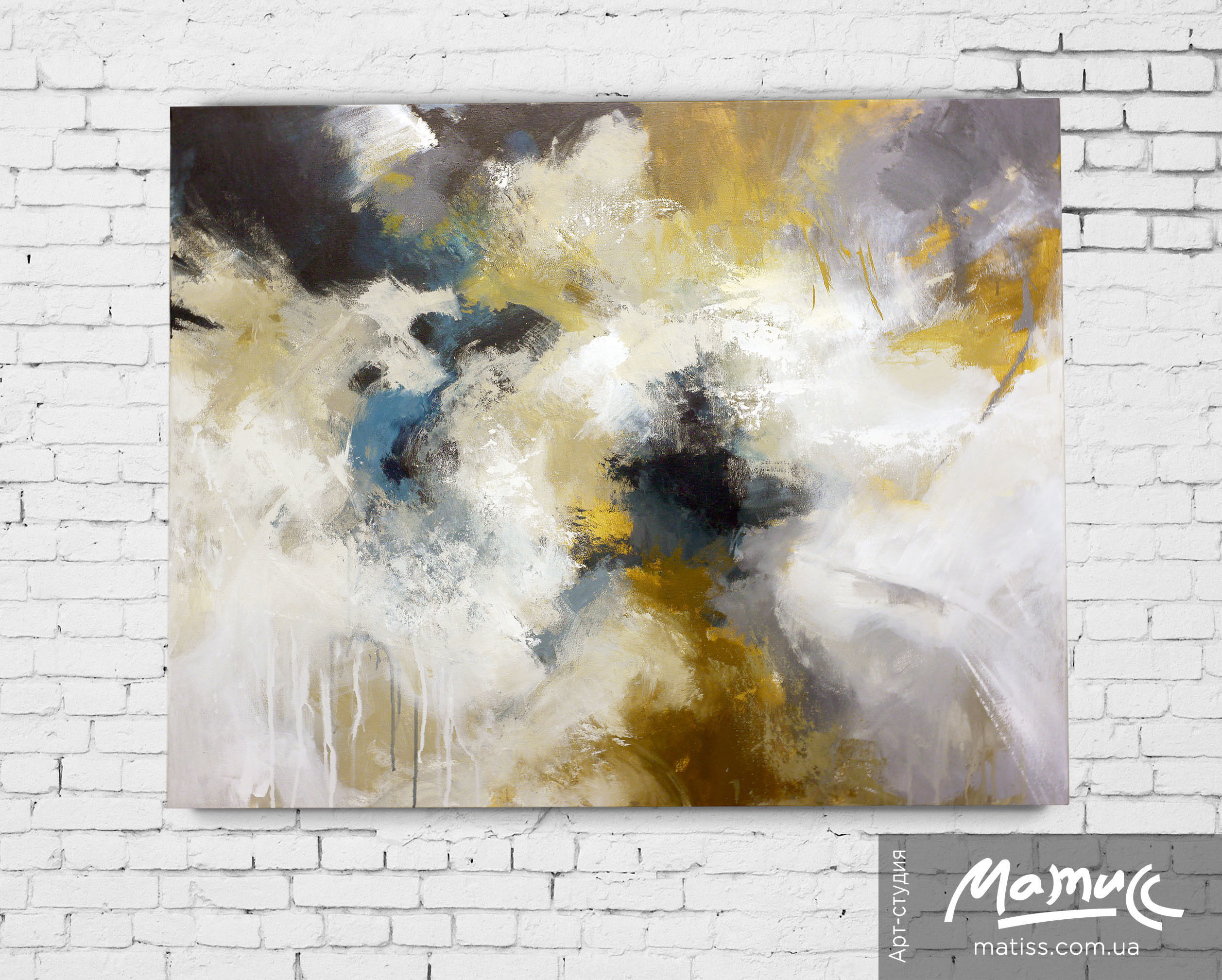 frames 3d model set of six abstract paintings Low-poly 3D model_4