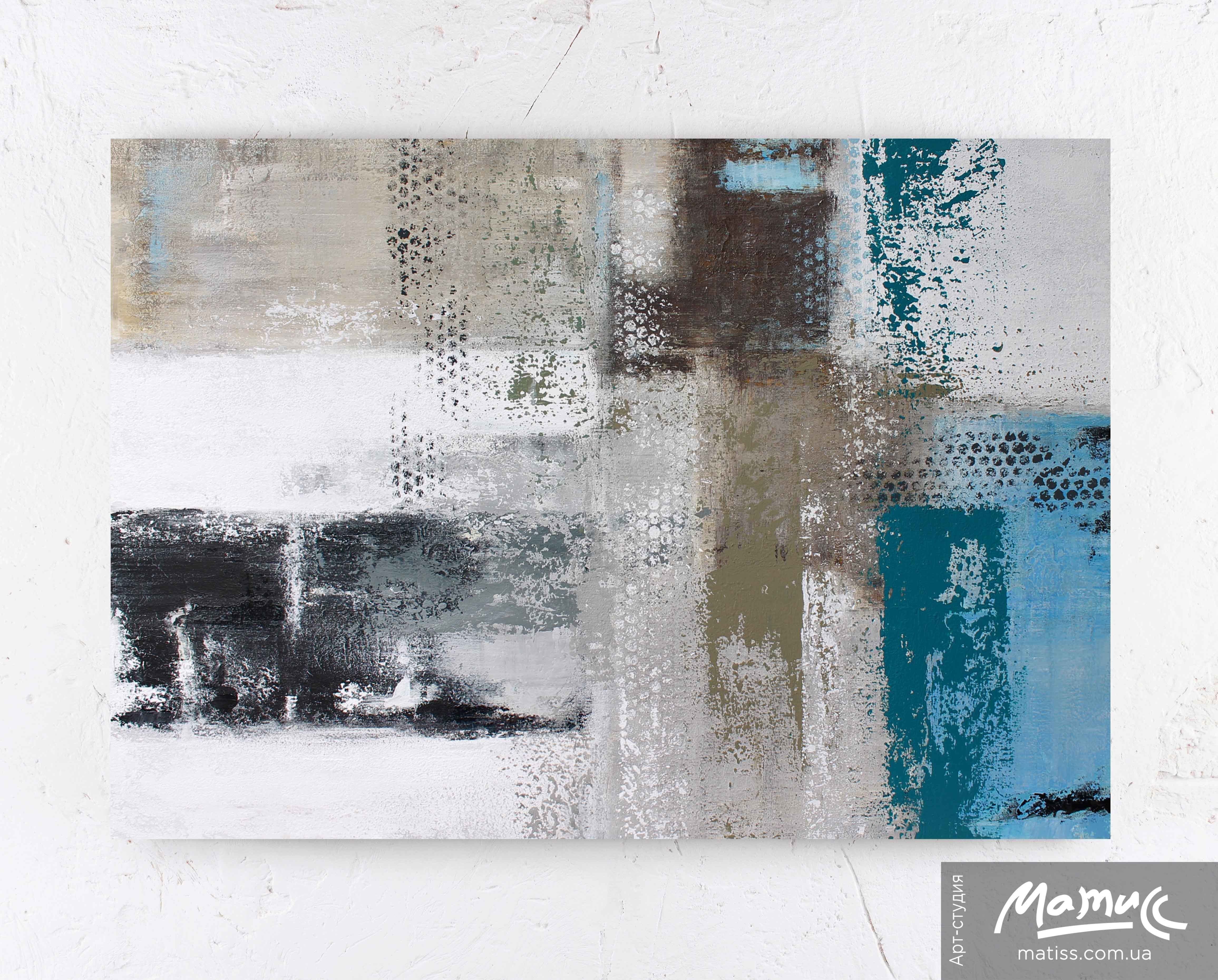 frames 3d model set of six abstract paintings Low-poly 3D model_7