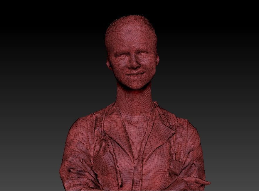 Female medical doctor 11 Low-poly 3D model_4