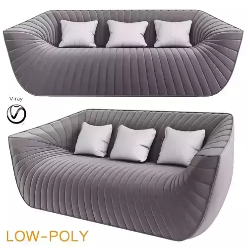 Nautil Sofa by Cedric Ragot for Roche Bobois 3d model Low-poly 3D model