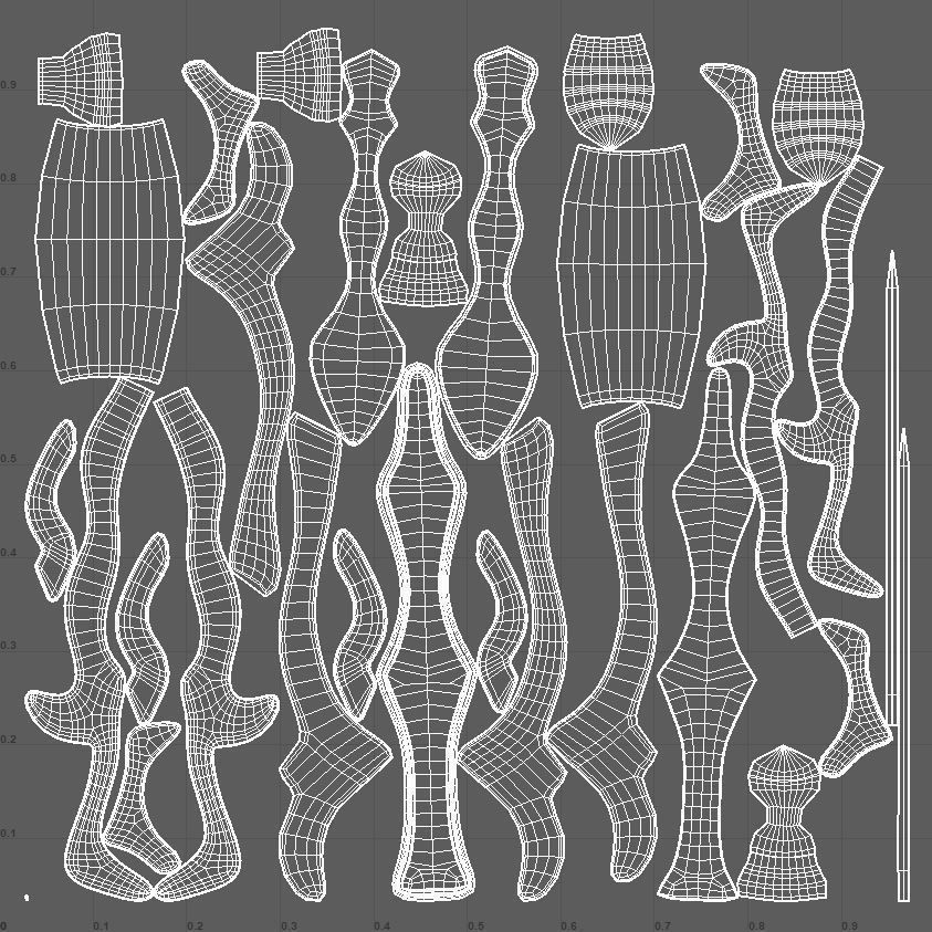 Rapier sword Low-poly 3D model_5