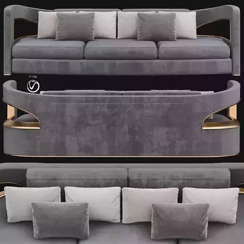 Jonathan Adler Bacharach Sofa 3d model