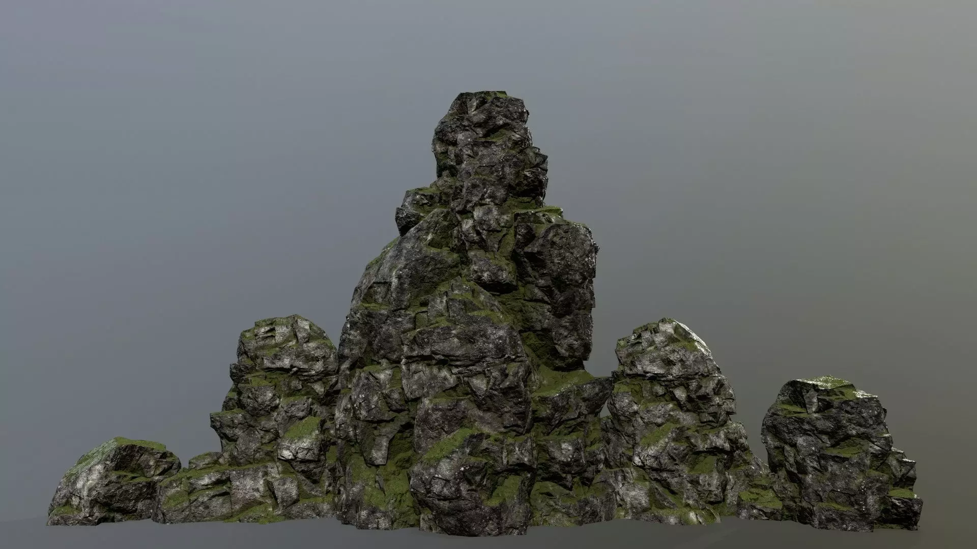 rocks rock Low-poly 3D model_0