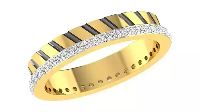 Women Band Ring 3dm stl render detail