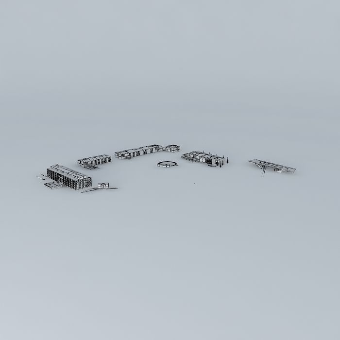 Haslett Village Square Redesign 2015 Free 3D model_3