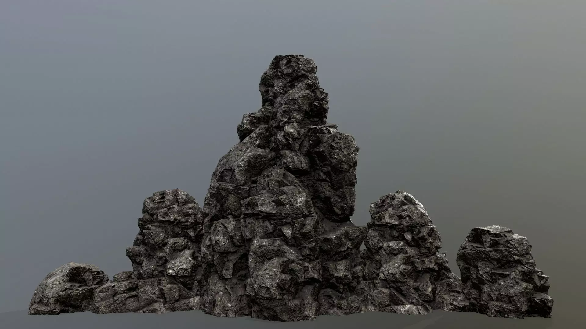 Rocks rock Low-poly 3D model_0