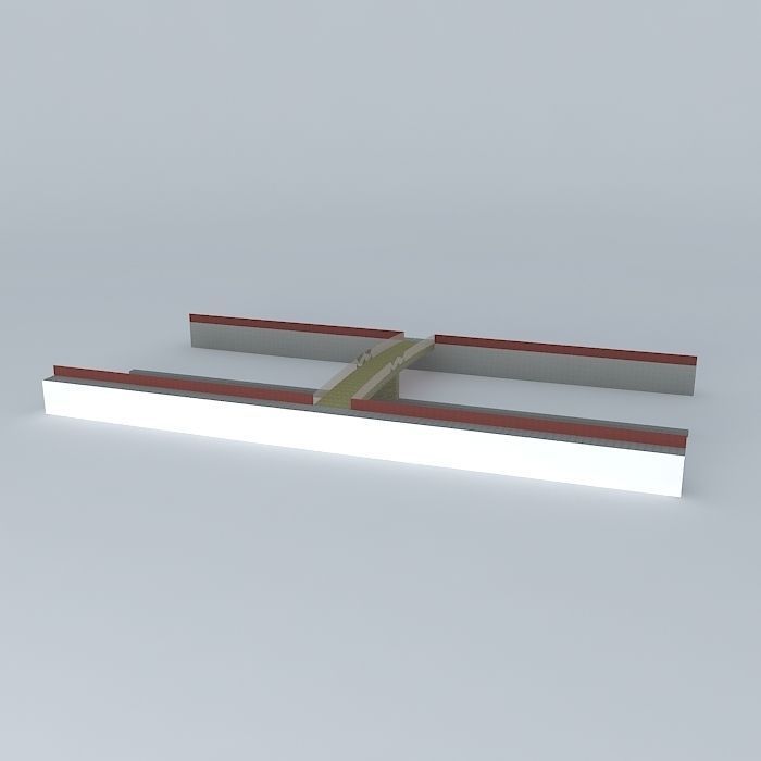 Pedestrian Bridge Free 3D model_1