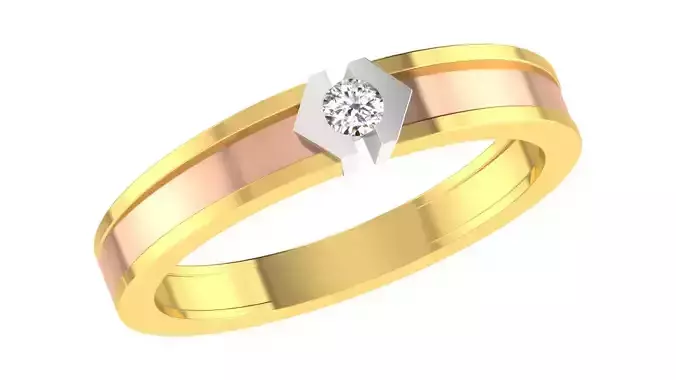 Couple Band Ring 3dm stl render 