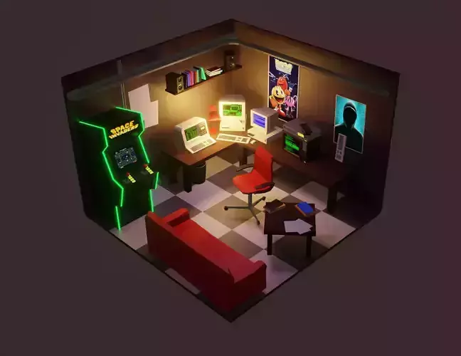 80s Hacker Room