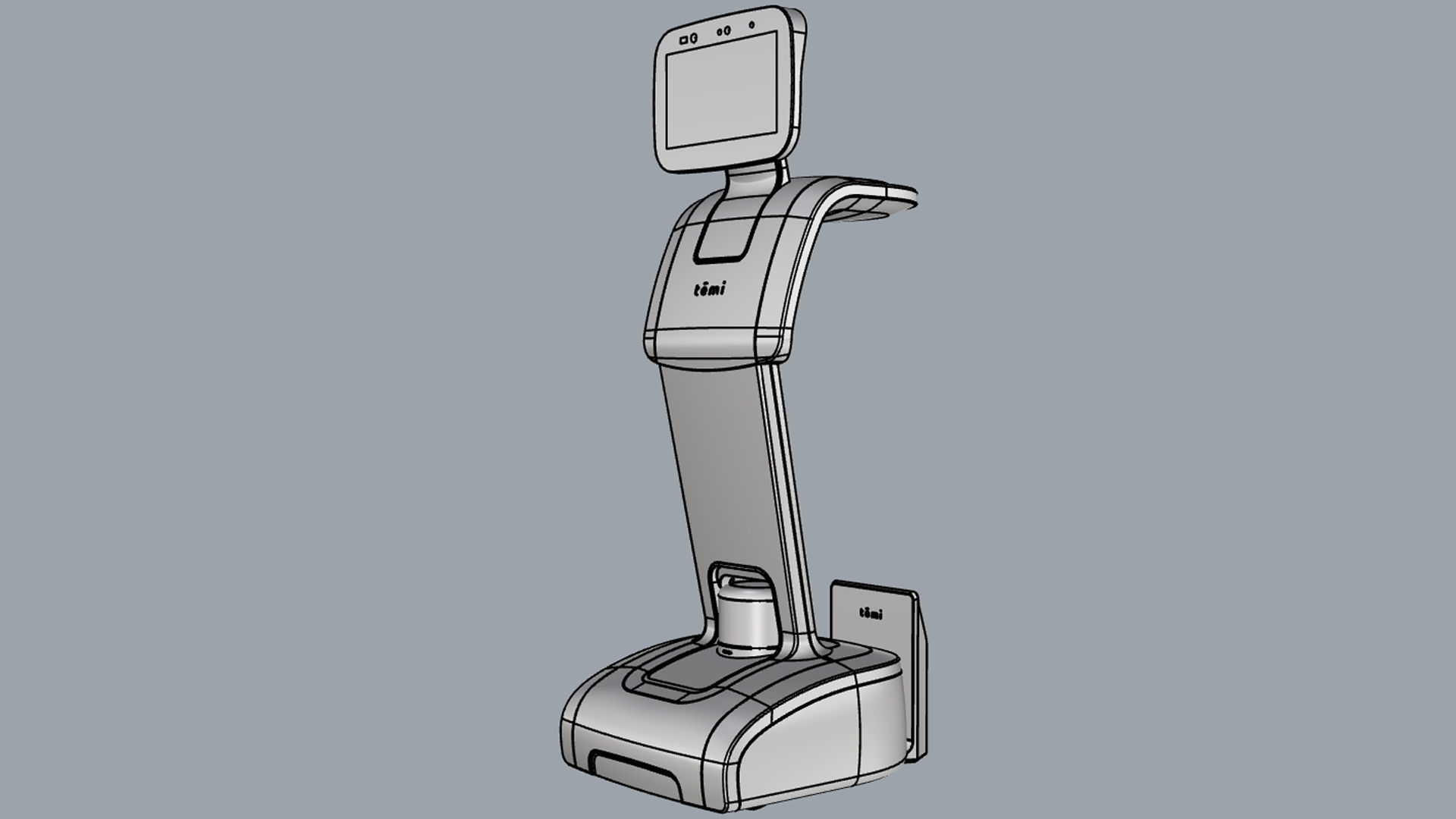 Robot Temi Dark Gray 3D model_22