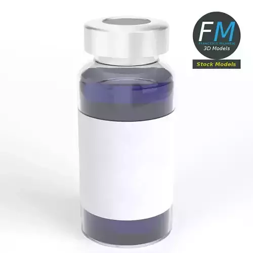 Glass ampoule with aluminium cap
