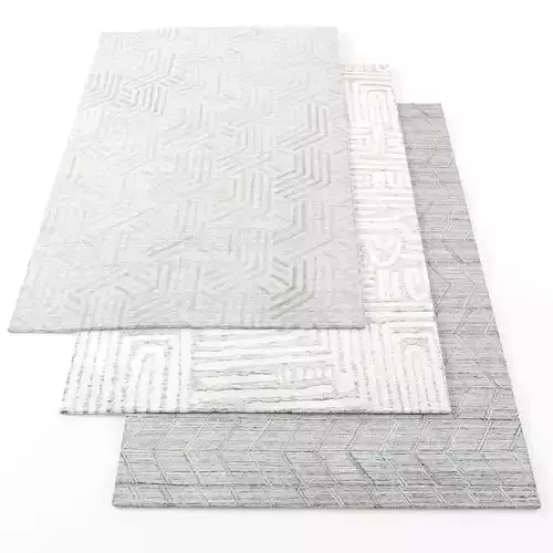 Rugs-504 three rugs with geometric patterns