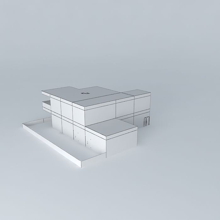 Modern House Free 3D model_3