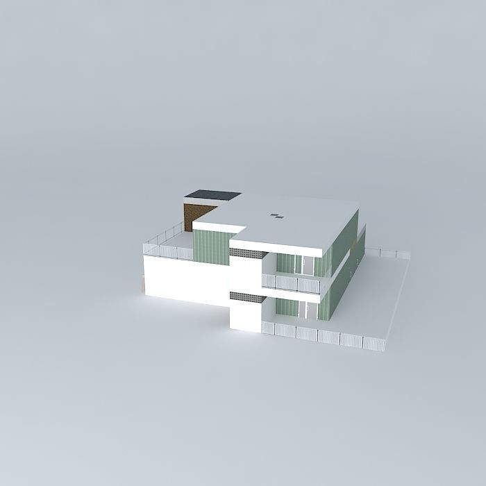 Modern House Free 3D model_1