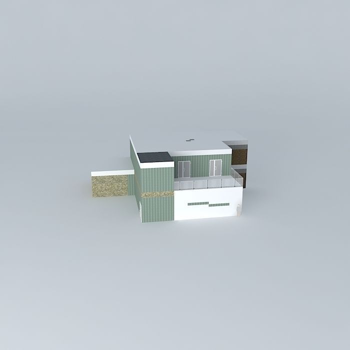 Modern House Free 3D model_2
