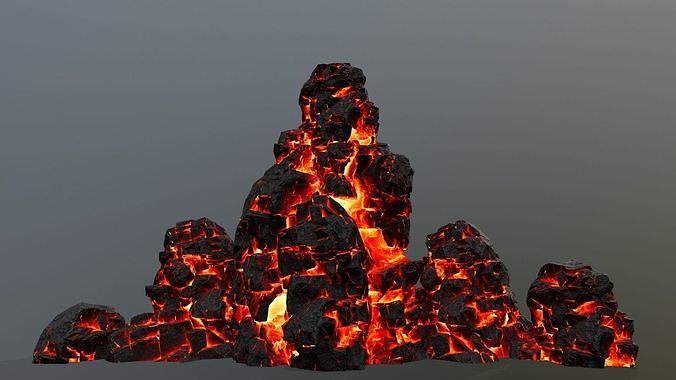 rocks lava rock Low-poly 3D model