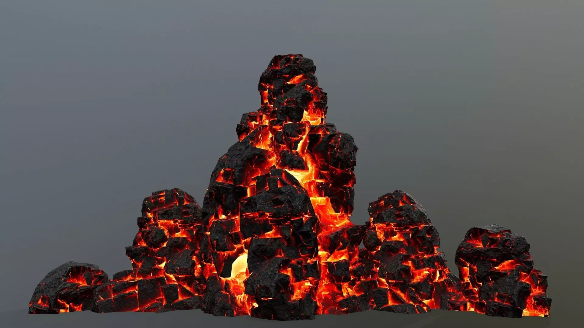 rocks lava rock Low-poly 3D model_0