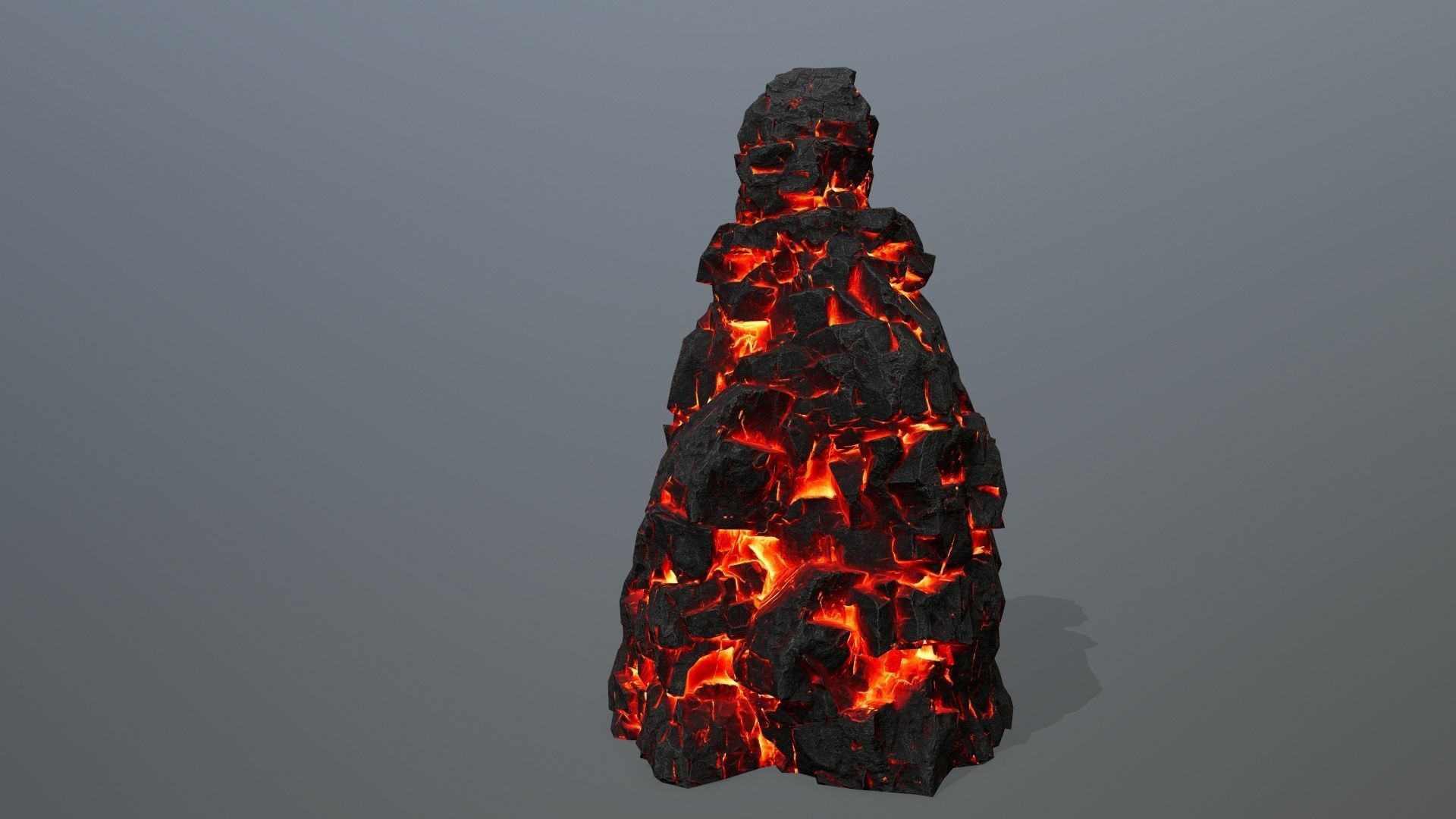 rocks lava rock Low-poly 3D model_5