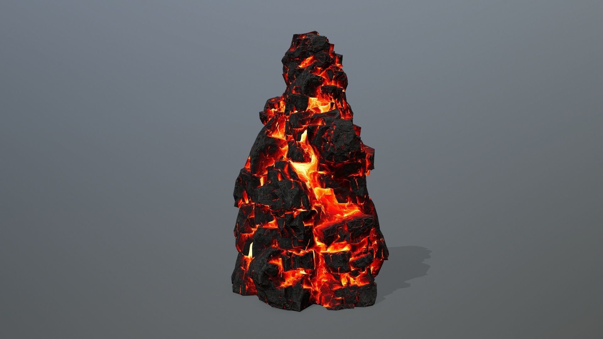 rocks lava rock Low-poly 3D model_2