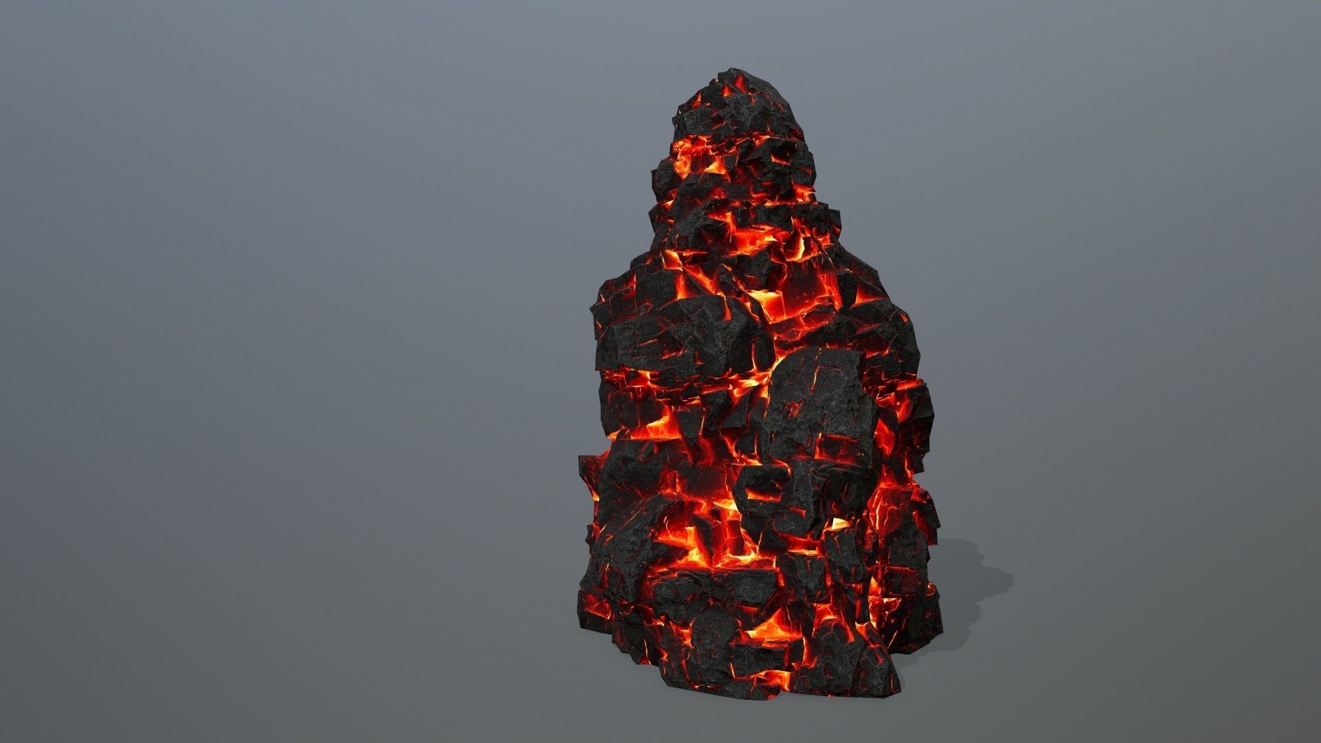 rocks lava rock Low-poly 3D model_4