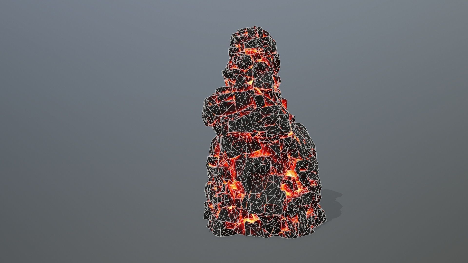 rocks lava rock Low-poly 3D model_8