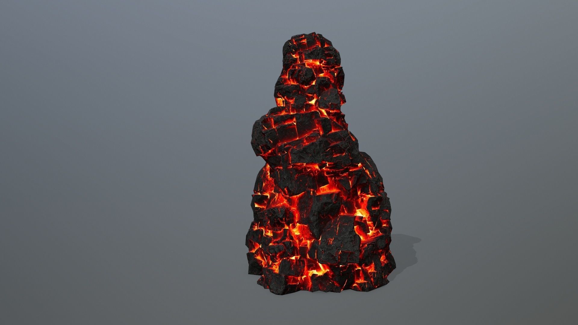 rocks lava rock Low-poly 3D model_3