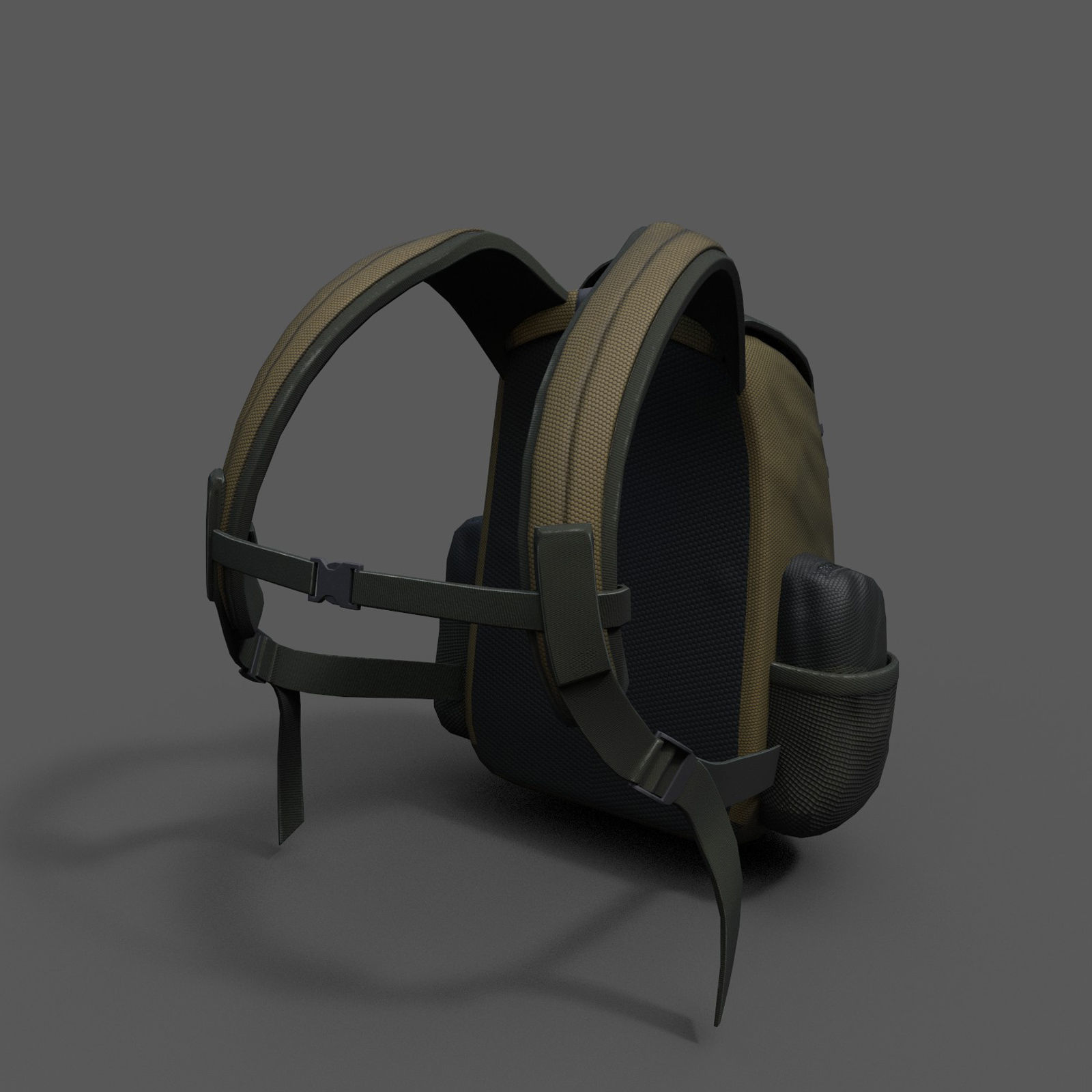Backpack Camping scifi Generic ver2 Low-poly 3D model_3