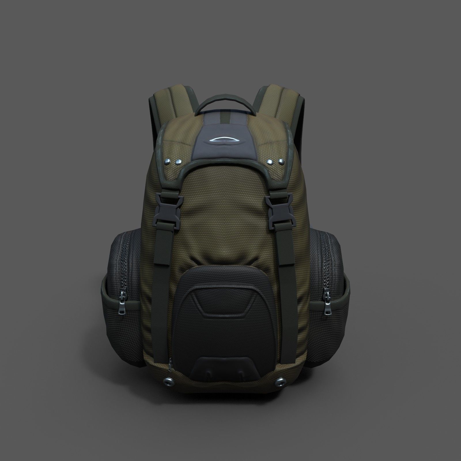 Backpack Camping scifi Generic ver2 Low-poly 3D model_2