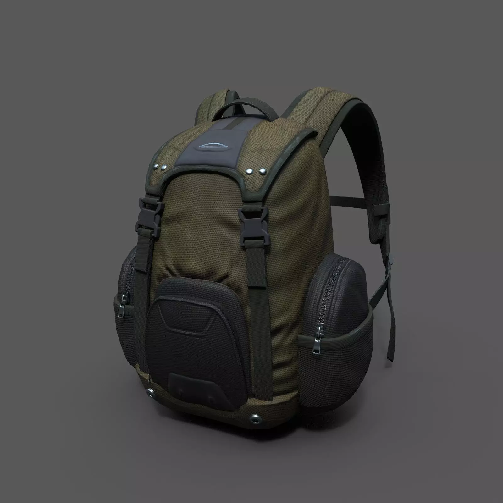 Backpack Camping scifi Generic ver2 Low-poly 3D model_0