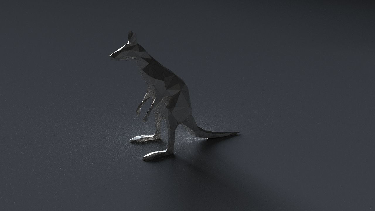 kangaroo low-poly 3D printer model Low-poly 3D model_19