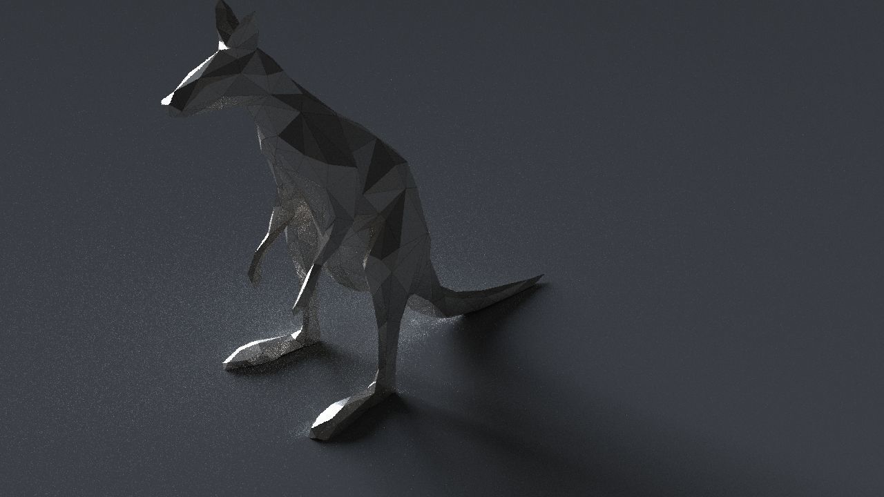 kangaroo low-poly 3D printer model Low-poly 3D model_14