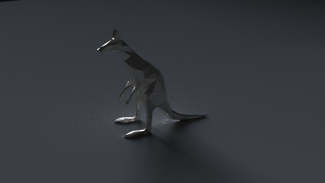 kangaroo low-poly 3D printer model Low-poly 3D model_20