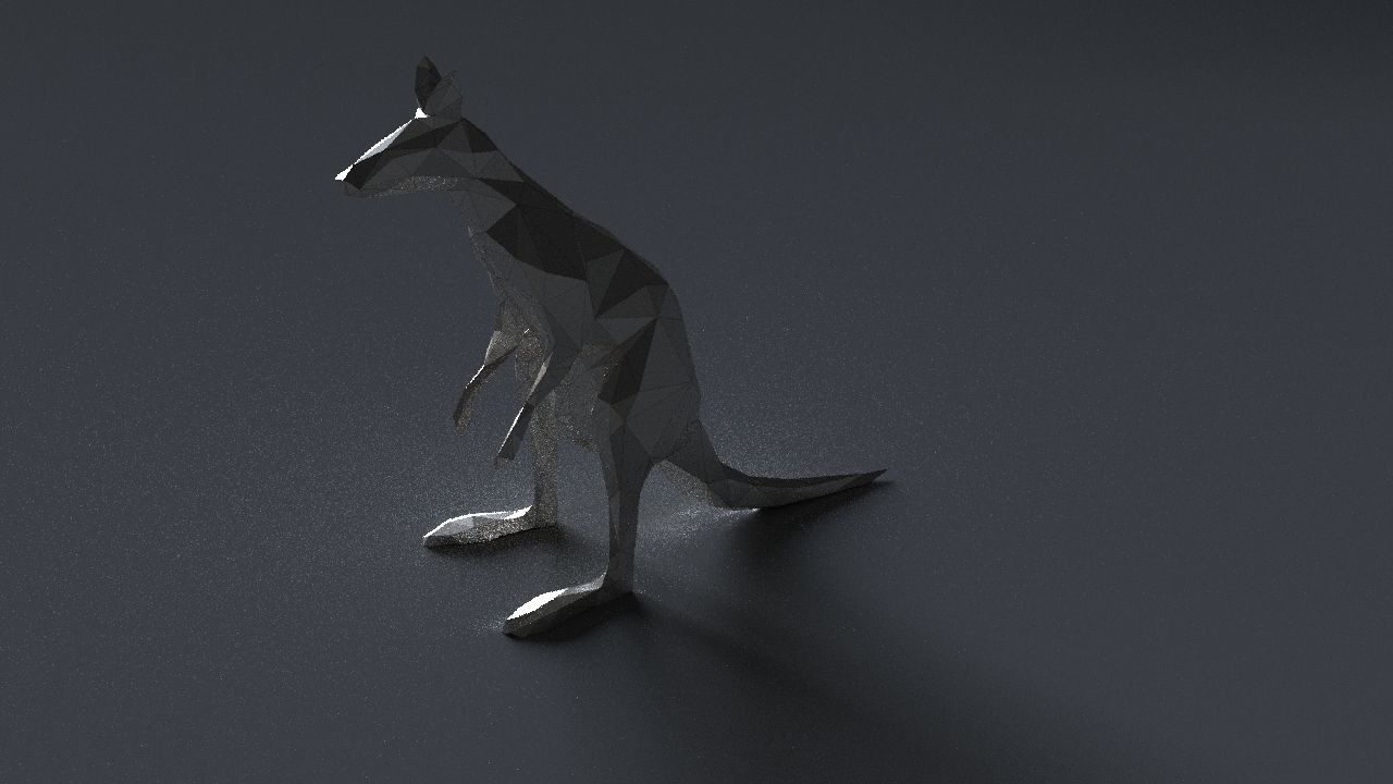 kangaroo low-poly 3D printer model Low-poly 3D model_16