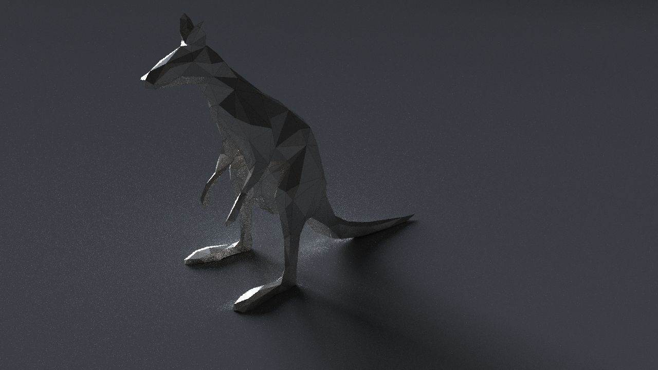 kangaroo low-poly 3D printer model Low-poly 3D model_15