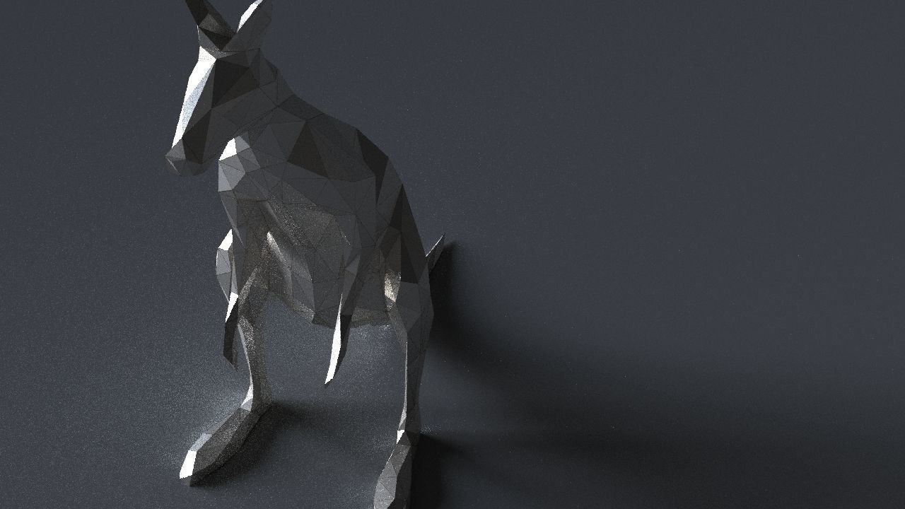 kangaroo low-poly 3D printer model Low-poly 3D model_11
