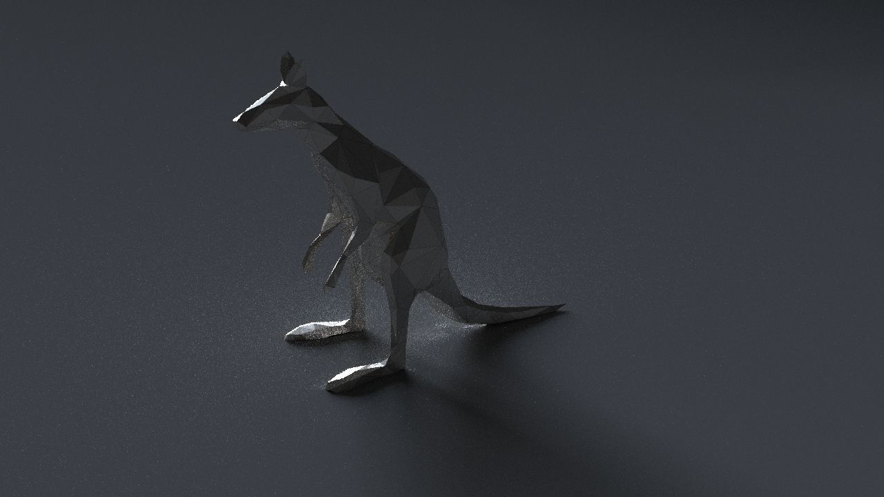 kangaroo low-poly 3D printer model Low-poly 3D model_17