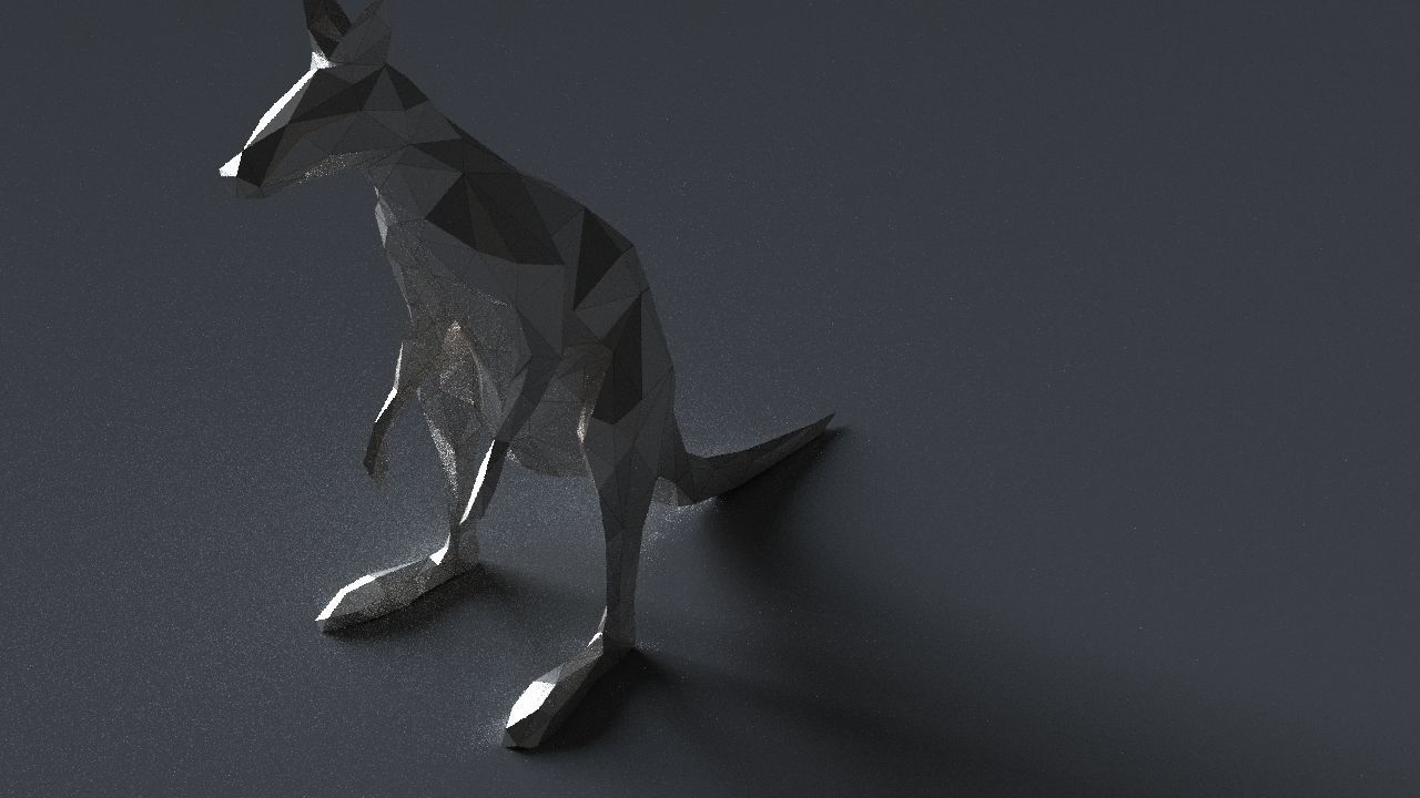 kangaroo low-poly 3D printer model Low-poly 3D model_13