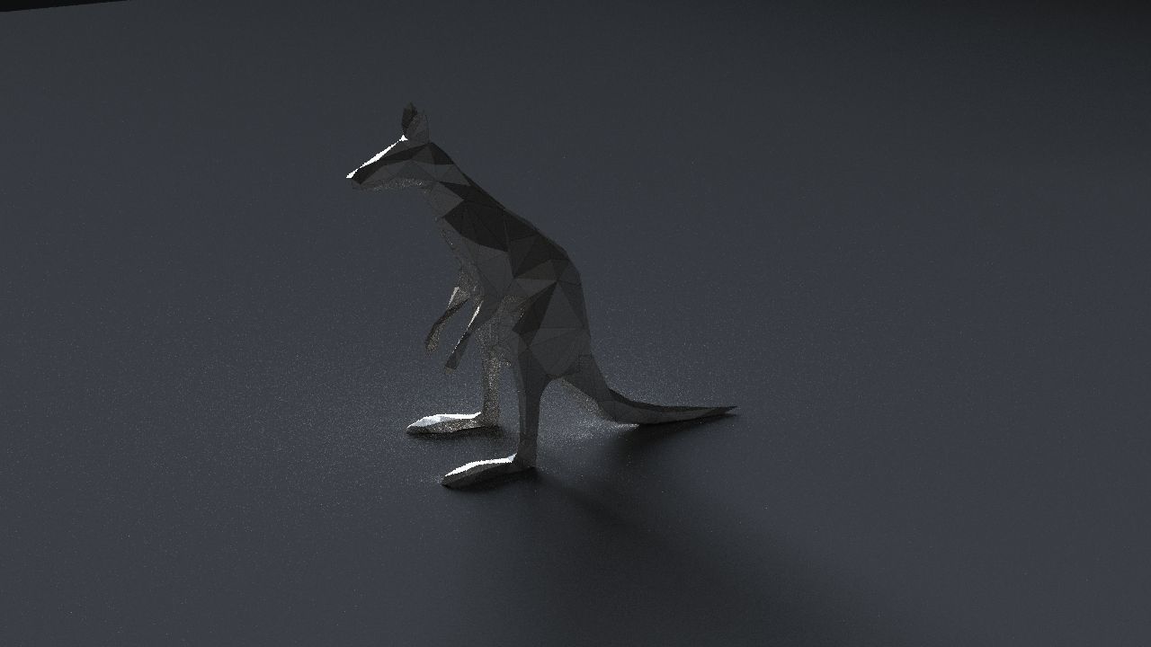 kangaroo low-poly 3D printer model Low-poly 3D model_21