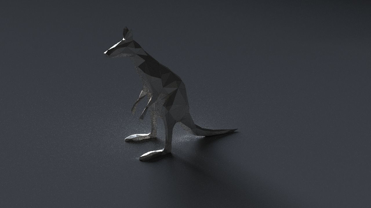 kangaroo low-poly 3D printer model Low-poly 3D model_18