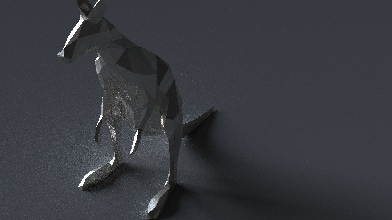 kangaroo low-poly 3D printer model Low-poly 3D model_12