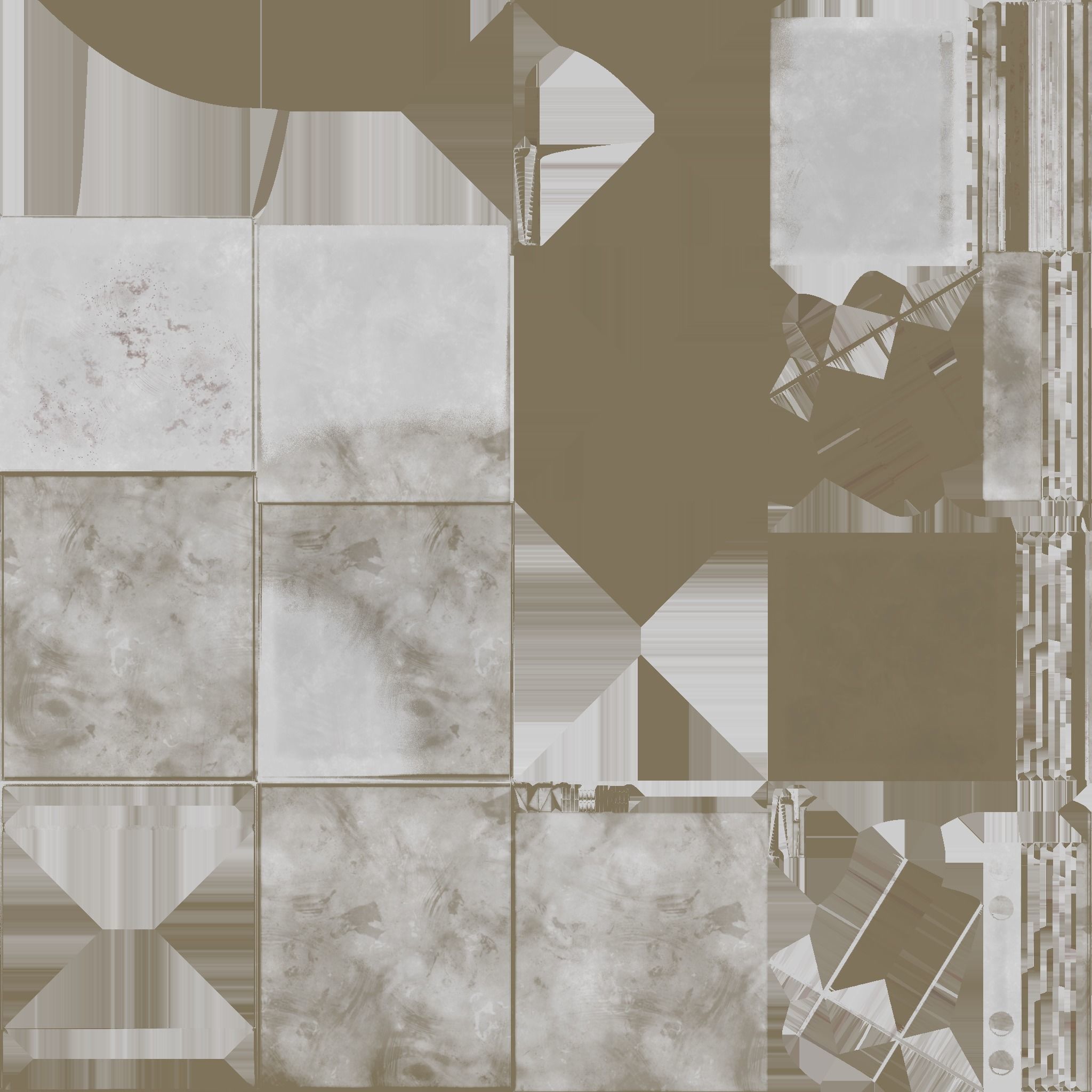 Old modular beach bar Low-poly 3D model_13